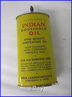 Vintage Advertising Handy Ndian Oil Oiler Tin Collectible Lead Top 255-z