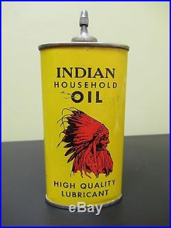 Vintage Advertising Indian Household Oil Lead Top Oiler, Full, 982-y