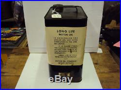 Vintage Advertising Long Life 2 Gallon Service Station Oil Can 28-z