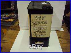 Vintage Advertising Long Life 2 Gallon Service Station Oil Can 28-z