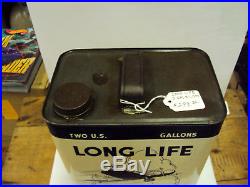 Vintage Advertising Long Life 2 Gallon Service Station Oil Can 28-z