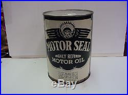 Vintage Advertising Motor Seal One Quart Oil Can Empty 417-w