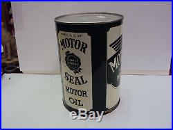 Vintage Advertising Motor Seal One Quart Oil Can Empty 417-w