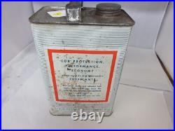 Vintage Advertising Oilzum 1 Gallon Oil Can Garage Shop Tin D-485