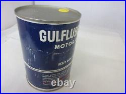 Vintage Advertising One Quart Tin Gulflube Motor Oil Can Full 417-m