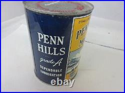 Vintage Advertising Pennsylvania Motor Oil One 1 Quart Can Full Rare P-161