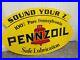 Vintage Advertising Pennzoil Oil Double Sided Enamel Porcelain Sign A-65