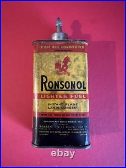 Vintage Advertising Ronsonol Lighter Fluid Oil Oiler Tin Can Lead Spout Vintage Advertising Ronsonol Lighter Fluid Oil Oiler Tin Can Lead Spout