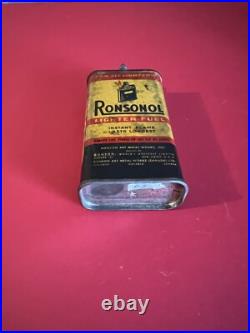 Vintage Advertising Ronsonol Lighter Fluid Oil Oiler Tin Can Lead Spout Vintage Advertising Ronsonol Lighter Fluid Oil Oiler Tin Can Lead Spout