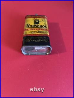 Vintage Advertising Ronsonol Lighter Fluid Oil Oiler Tin Can Lead Spout Vintage Advertising Ronsonol Lighter Fluid Oil Oiler Tin Can Lead Spout