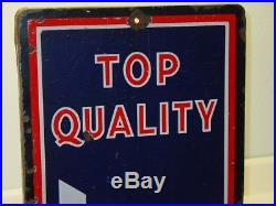 Vintage Advertising Sign Top Quality Iso Vis D Motor Oil, Porcelain Sign