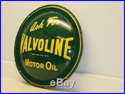 Vintage Advertising Sign Valvoline Motor Oil, Original Bubble Sign