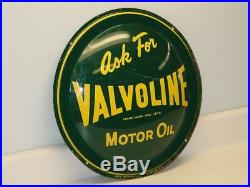 Vintage Advertising Sign Valvoline Motor Oil, Original Bubble Sign