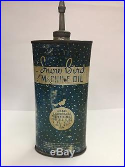 Vintage Advertising Snow Bird Machine Oil Lead Top Oiler, Rare, 651-y