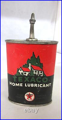 Vintage Advertising Texaco Lead Top Oil Can Handy Oiler Tin 259-c