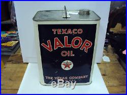 Vintage Advertising Texaco Valor 2 Gallon Service Station Oil Can 78-z