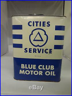 Vintage Advertising Two Gallon Cities Service Service Station Oil Can 246-x