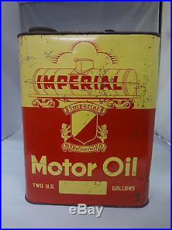 Vintage Advertising Two Gallon Imperial Service Station Oil Can Rare 294-y