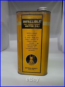 Vintage Advertising Two Gallon Infallible Service Station Oil Can 728-x