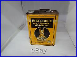 Vintage Advertising Two Gallon Infallible Service Station Oil Can N-151