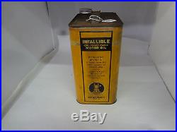 Vintage Advertising Two Gallon Infallible Service Station Oil Can N-151