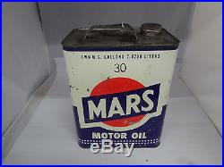 Vintage Advertising Two Gallon Mars Service Station Oil Can 738-y