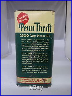 Vintage Advertising Two Gallon Penn Thrift Service Station Oil Can 162-x