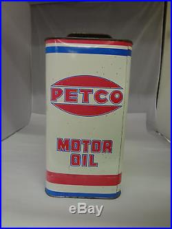 Vintage Advertising Two Gallon Petco Service Station Oil Can 780-x