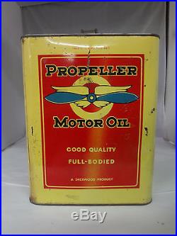 Vintage Advertising Two Gallon Propeller Service Station Oil Can 445-y