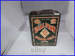 Vintage Advertising Two Gallon Real Penn Service Station Oil Can 731-y