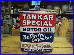 Vintage Advertising Two Gallon Tankar Service Station Oil Can 206-z
