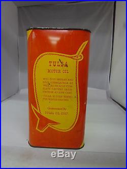Vintage Advertising Two Gallon Tulsa Service Station Oil Can 290-y