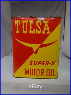 Vintage Advertising Two Gallon Tulsa Service Station Oil Can 290-y