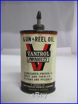 Vintage Advertising Vantrol Gun & Reel Oil Lead Top Oiler, 281-y