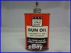 Vintage Advertising Wards Hawthorne Gun Oil Lead Top Collectible Tin 95-y