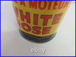 Vintage Advertising White Rose Motor Oil 1 Imp Quart Can Empty P-165