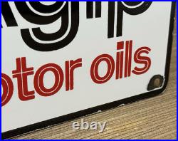 Vintage Agip Motor Oil Porcelain Dealership Sign Lamborghini Gas Enzo Lotus