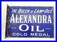 Vintage Alexandra Lamp Oil Double Sided Enamel Advertising Sign Automobilia