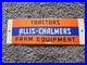 Vintage Allis-chalmers Tractors Farm Dealership Porcelain Sign 12 X 4