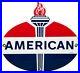 Vintage American Gasoline Porcelain Sign Service Station Standard Oil Torch Gas