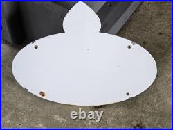 Vintage Amoco Gasoline Porcelain Sign Service Station American Oil Gas 12 X 9.5