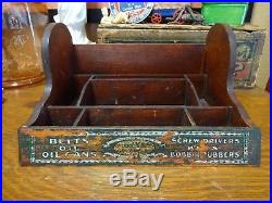 Vintage / Antique BOYE Sewing Machine Parts Needles Bobbins Oil Wood Display POS