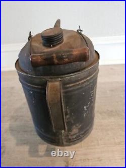 Vintage Antique Boston Oil Can Tin Advertising Gas Petroleum