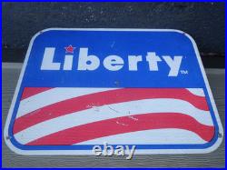 Vintage Antique Original Liberty Gasoline 24 X 18 Metal Oil Advertising Sign Vintage Antique Original Liberty Gasoline 24 X 18 Metal Oil Advertising Sign