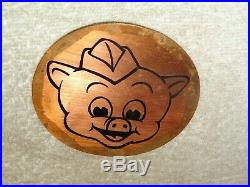 Vintage Antique Original Piggly Wiggly Grocery Store Pig 3.5 Metal Gas Oil Sign
