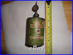 Vintage Antique Rare Texaco Home Lubricant Handy Oiler Oil Metal Can Sign Texas