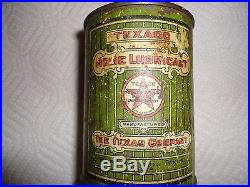 Vintage Antique Rare Texaco Home Lubricant Handy Oiler Oil Metal Can Sign Texas