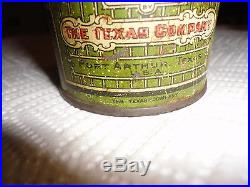 Vintage Antique Rare Texaco Home Lubricant Handy Oiler Oil Metal Can Sign Texas