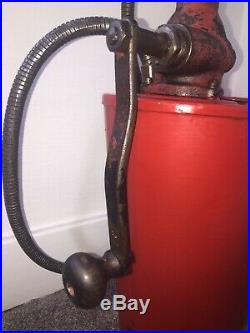 Vintage Antique TEXACO Oil Grease Pump Can ALEMITE Dispenser Hand Crank Handle