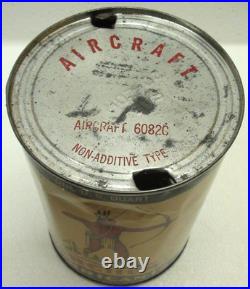 Vintage Archer Aviation Motor Oil Can Metal Quart Indian Plane Aircraft Omaha Ne